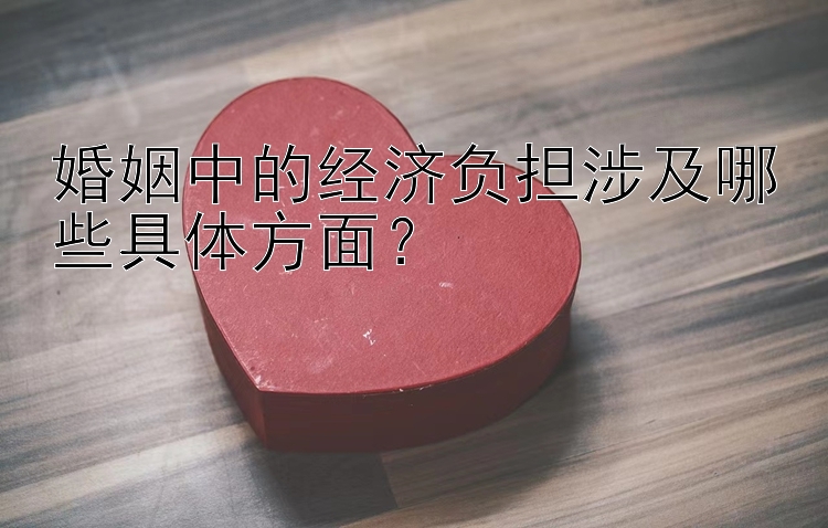 婚姻中的经济负担涉及哪些具体方面？